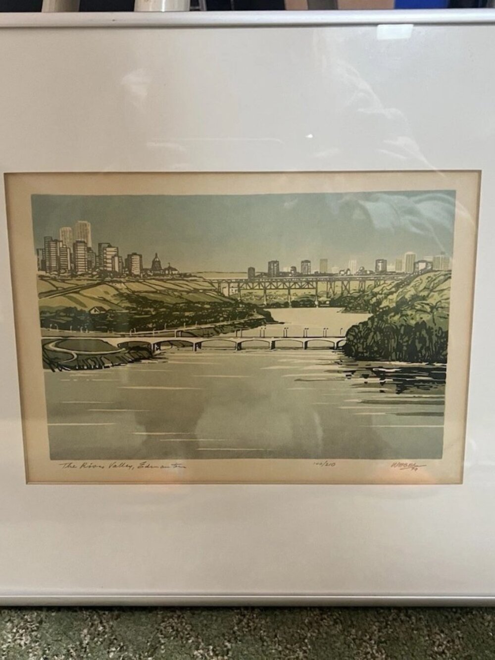 George Weber The River Valley Edmonton 1979 Signed Serigraph 160/210 wall art